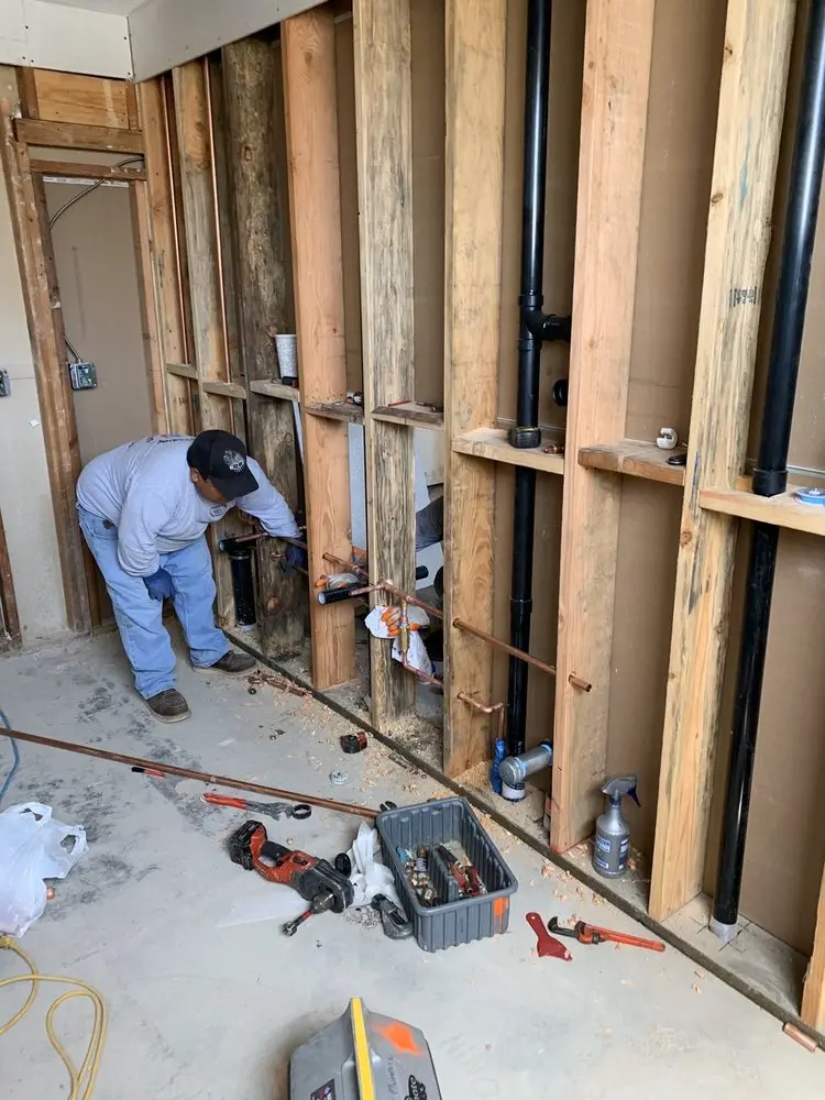 Commercial rough-in plumbing for Trenchless Sewer Repair in Davis